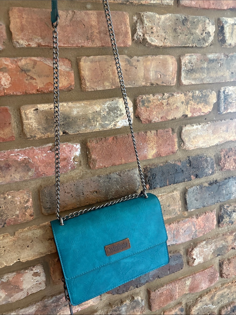 Wrangler Teal Chain Crossbody Bag NWOT